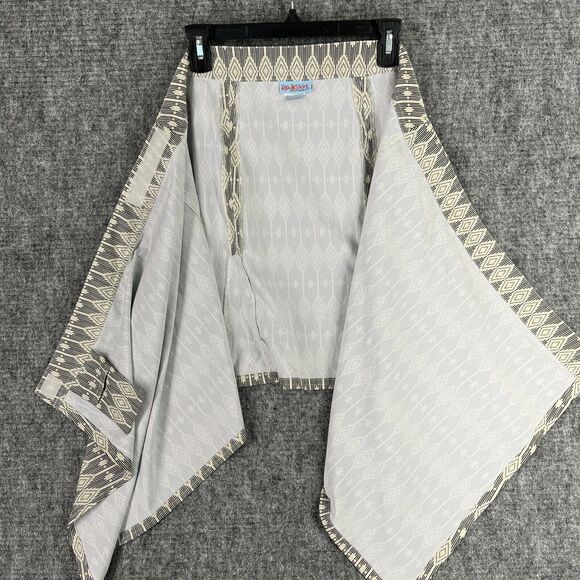 Rip Skirt Women XL Gray Stretch Wrap Cover Up Short Mini Beachy Club Dock Resort - Picture 5 of 8